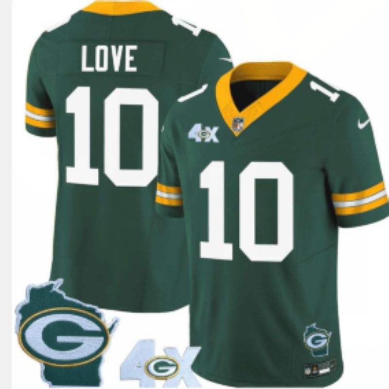 Men Green Bay Packers #10 Love Green 3th generation Nike 2026 Limited NFL Jersey style 031->new orleans saints->NFL Jersey